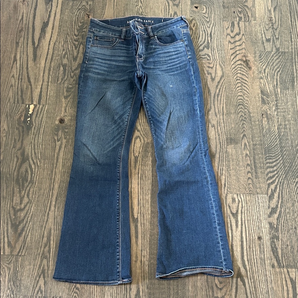 American Eagle Outfitters Women's Flare Blue Jeans